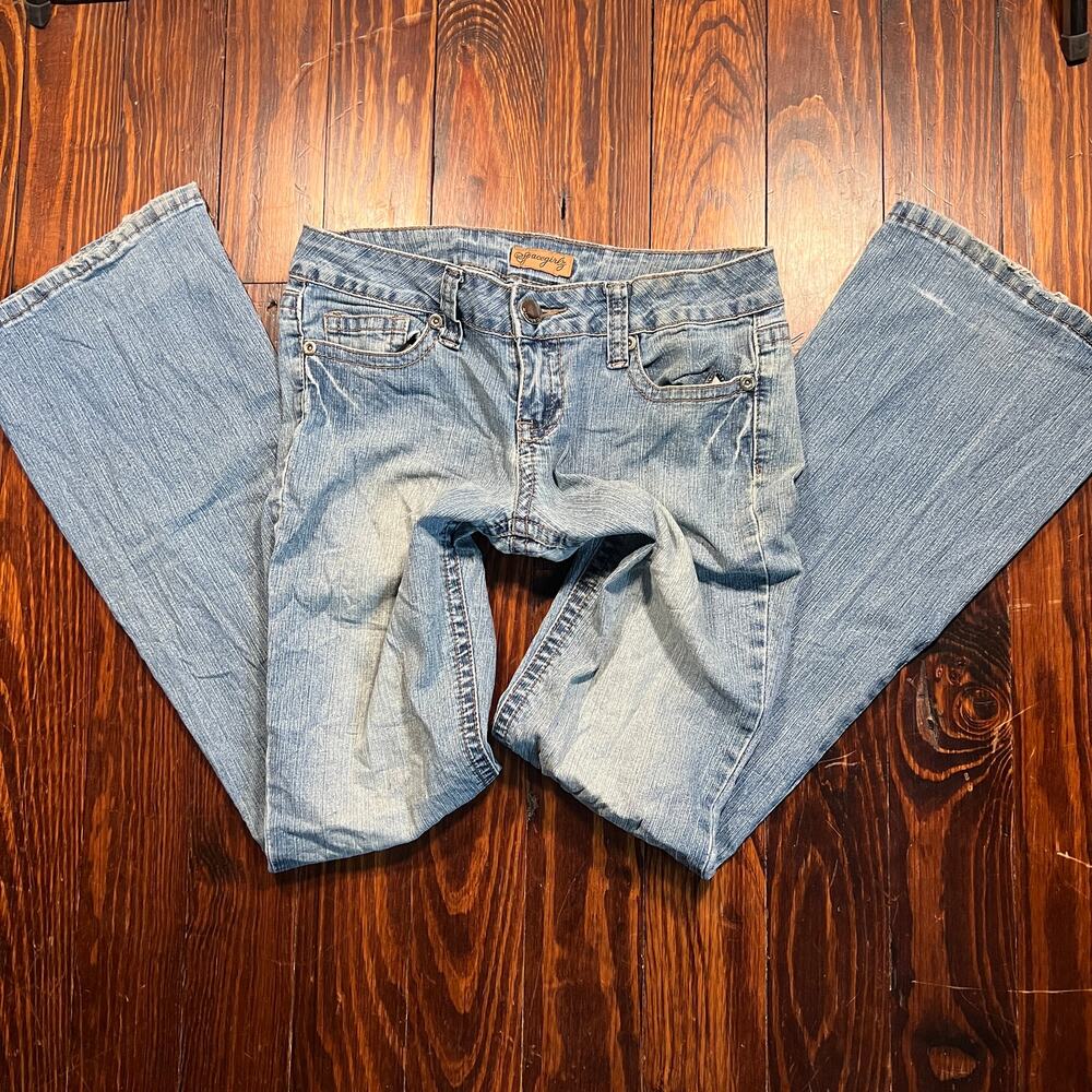 Spacegirlz 5 Y2K Jeans Blue Low Rise Bootcut